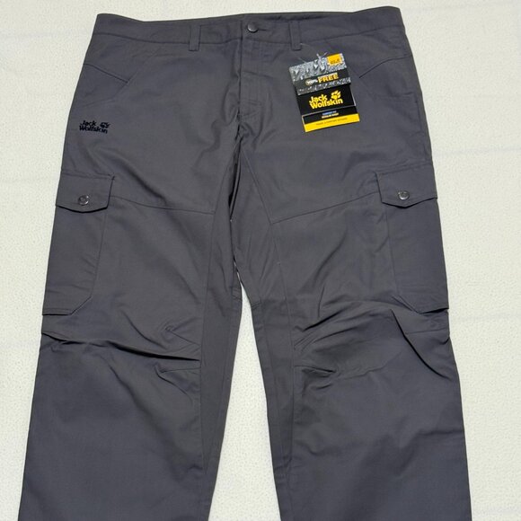NWT Jack Wolfskin Northpants Evo Men's Walking Trousers Pants - Dark Steel - XXL - Picture 1 of 7
